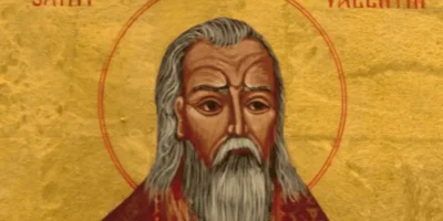 Sveta Valentin ikona, simbol ljubavi i vjere, prikazana u duhovnom kontekstu za Devetnicu uoči Valen.